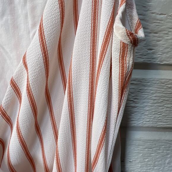 Sage The Label Size Large Wrap dress mini striped adjustable lined button close - Picture 5 of 11